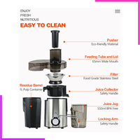 Extracteur de jus électrique portable en acier inoxydable