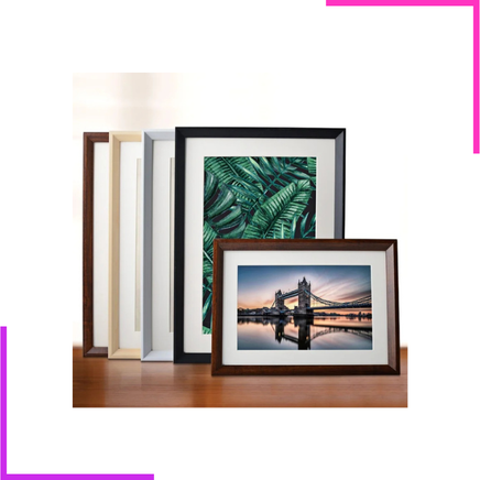 Cadre photo mural en bois