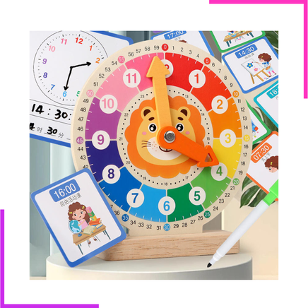 Horloge en bois pour enfants