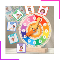Horloge en bois pour enfants