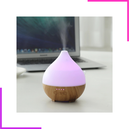 Humidificateur d'air léger coloré à grain de bois diffuseur d'aromathérapie capacité de 100ml Mini 1 an ajoute des huiles essentielles