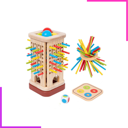 Jeu de société pensée formation couleur cognitif bâton en bois tirant jeu