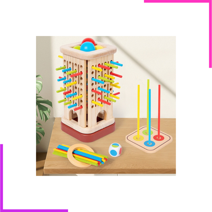 Jeu de société pensée formation couleur cognitif bâton en bois tirant jeu