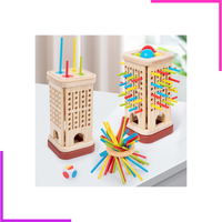 Jeu de société pensée formation couleur cognitif bâton en bois tirant jeu