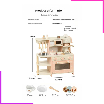 Dimensions de la cuisine en bois et accessoires fournis
