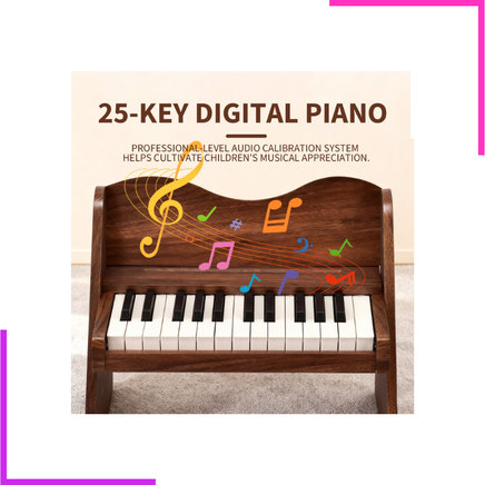  KERID – Piano électrique en bois pour enfants, jouet de 25 touches