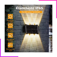 Lampe Murale Solaire LED Étanche IP65 Extérieure