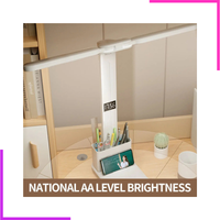 Lampe de table moderne rechargeable pliable à 2 têtes LED tactile