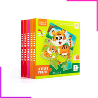 Livre de Puzzles d'Animaux d'Apprentissage Montessori pour Enfants, Puzzles 3 en 1