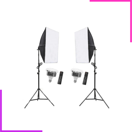 Kit d’éclairage studio professionnel – 2 Softbox avec trépieds