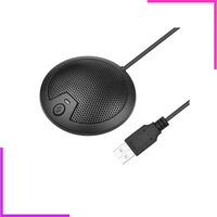 Microphone de conférence USB omnidirectionnel compact avec bouton mute
