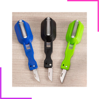 Lot de 2 Outils de Nettoyage Rapide pour Peau de Poisson et Couteau de Cusi