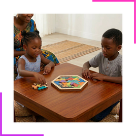 Puzzle Hexagonal Multicolore