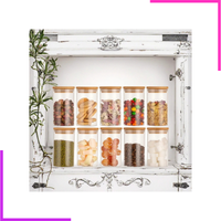 3 bocaux de cuisine en verre 