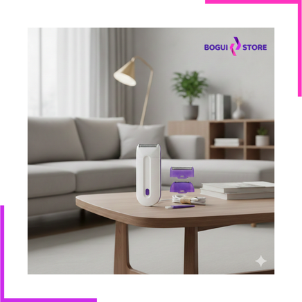 Rasoir épilateur rechargeable avec accessoires