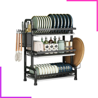 Séchoir à vaisselle, support de séchage de vaisselle et de tasse de comptoir de cuisine avec support de planche à découper détachable