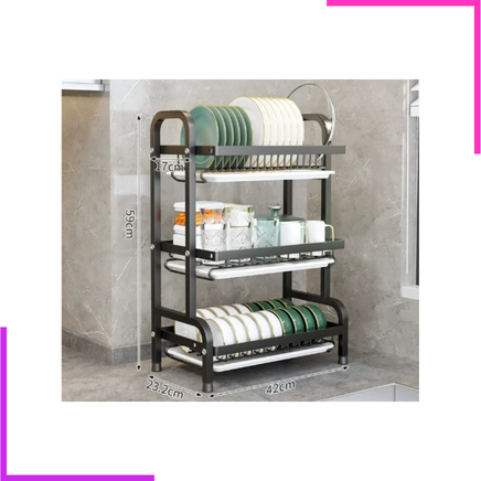 Séchoir à vaisselle, support de séchage de vaisselle et de tasse de comptoir de cuisine avec support de planche à découper détachable