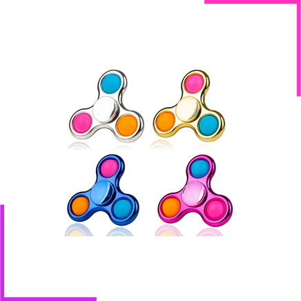 Spinner à doigts coloré en électrodéposition
