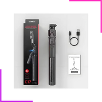 Stabilisateur Gimbal Pliable C17 avec Suivi de Visage IA, Rotation Automatique à 360 Degrés, Perche à Selfie et Trépied pour Smartphone, A
