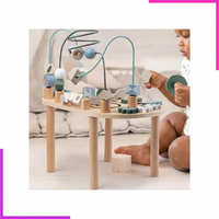 Table d'activité en Bois avec Labyrinthe Montessori