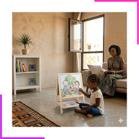Tableau Chevalet double face en bois.