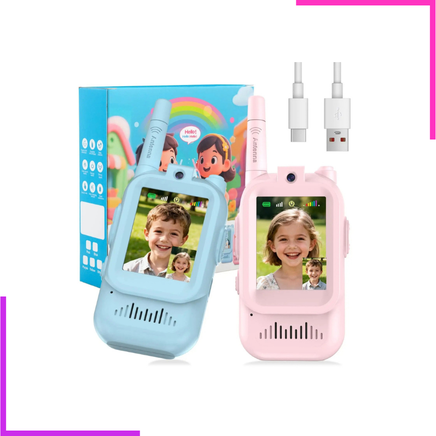 Talkies-walkies vidéo intelligentes sans fil pour enfants, lot de 2