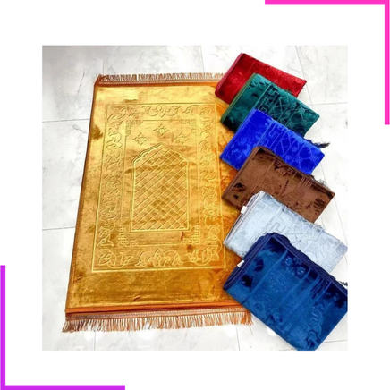 Tapis de prière musulman en velours 