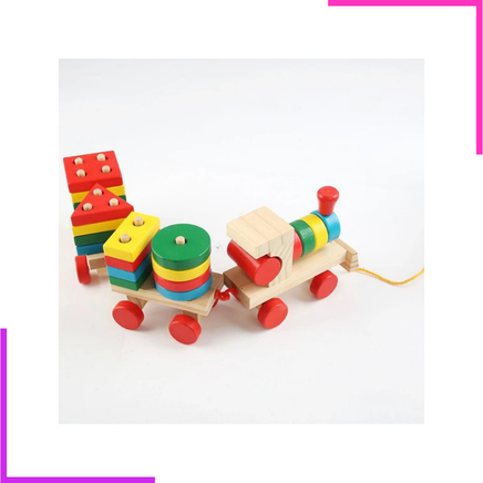 Train en bois jouets,