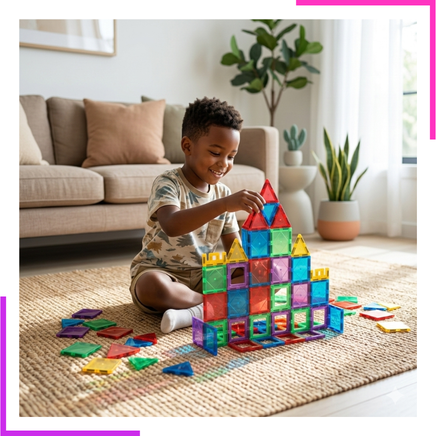 Blocs Magnétiques Jouet - 110 Tuiles Magnétiques Enfants - Jouet de Construction Magnétique Dès 3 Ans - Smart (Jungle) - Jeux - Jouets Blocs Magnétiques Jouet - 110 Tuiles Magnétiques Enfants - Jouet de Construction Magnétique Dès 3 Ans - Smart (Jungle) - Jeux - Jouets