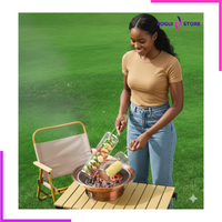 Panier de cuisson roulant pour barbecue sur grill extérieur