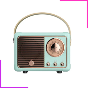 Mini Haut Parleur Bluetooth Portable vert Retro vert