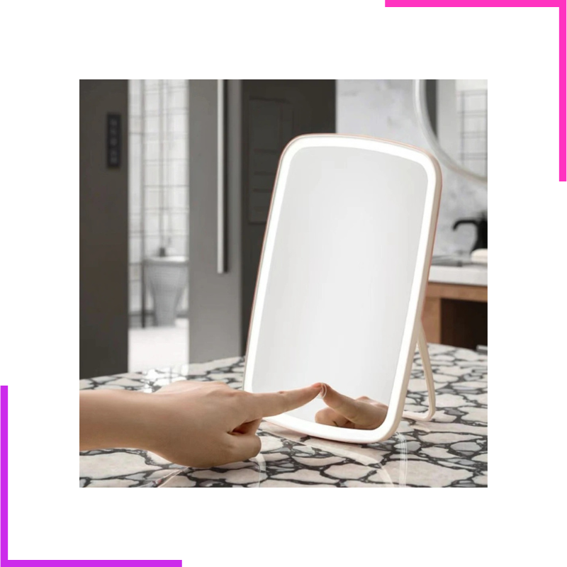 Miroir LED tactile avec support inclinable