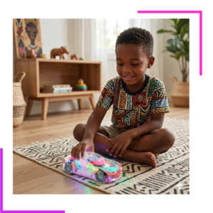 Voiture luminescente pour enfants